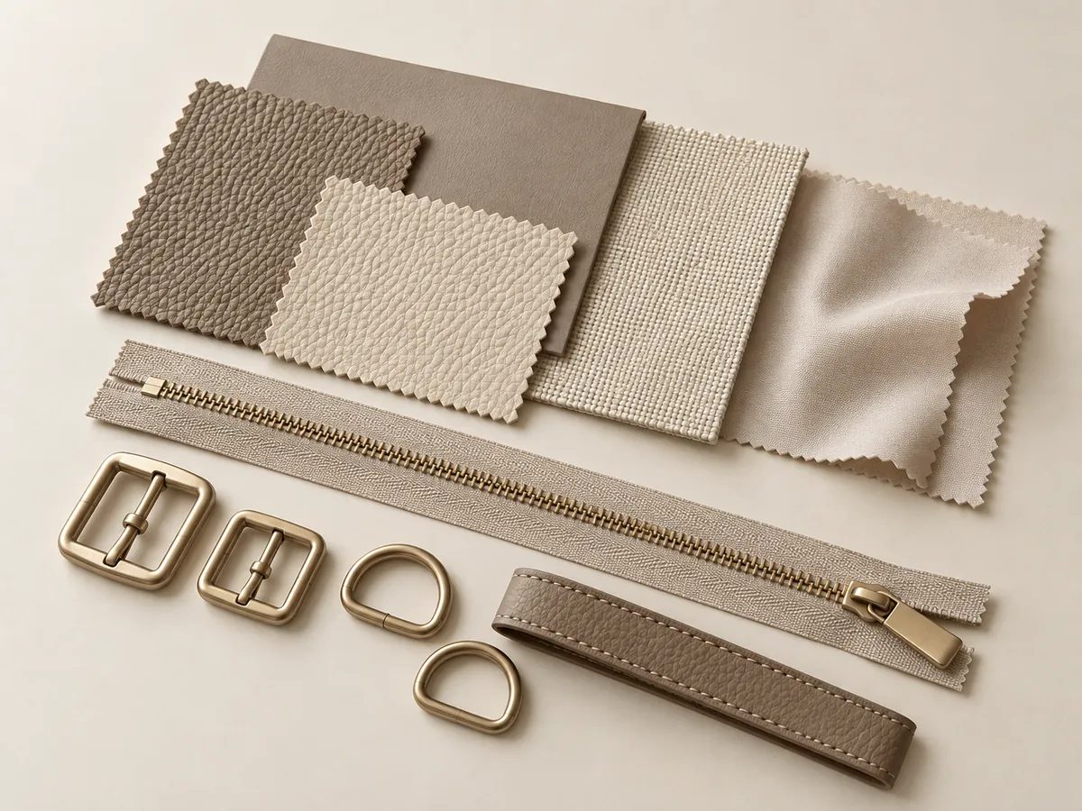 Reviewing material and color swatches